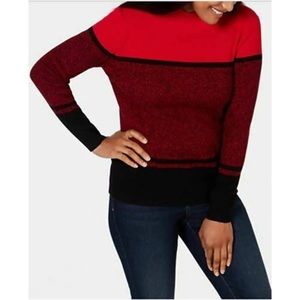 Karen Scott Sweater Top Ribbed Mock Neck  Long Sleeves Plus Size XXL